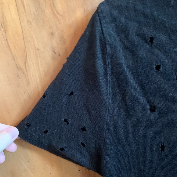 Black Distressed IRO Tee - Picture 5 of 7